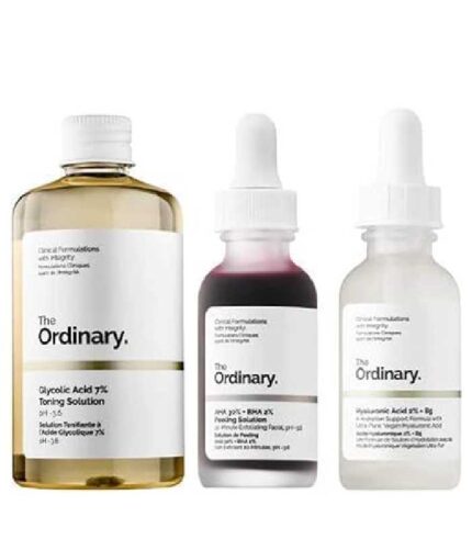 The Ordinary 3 Bottles Face Serum Set! Peeling Solution, Hyaluronic Acid And Glycolic Acid! AHA 30%+BHA 2% Peeling Solution! Hyaluronic Acid 2%+B5! Glycolic Acid 7% Toning SolutionA 30%+BHA 2% Peeling Solution! Hyaluronic Acid 2%+B5! Glycolic Acid 7% Toning Solution