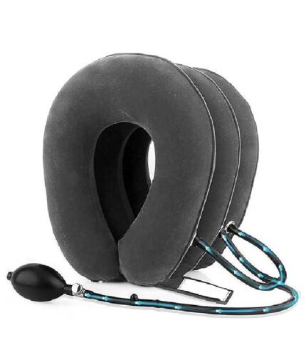 HYRL Neck Traction Device Adjustable Inflatable Neck Support Pillow 3 Layers for Instant Neck Pain Relief and Spine Alignment At Home or Work