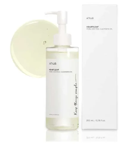 Anua Heartleaf Pore Control Cleansing Oil Korean Facial Cleanser, Daily Makeup Blackheads Removal 6.76 fl oz(200ml)
