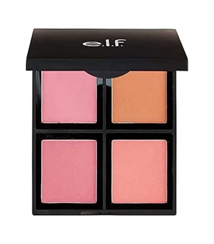 e.l.f. Cosmetics Powder Blush Palette, Four Blush Shades for Beautiful, Long-Lasting Pigment, Light