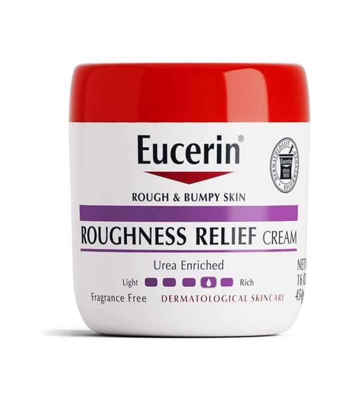 "Experience smoother skin with Eucerin Roughness Relief Body Cream. This intensive formula hydrates deeply, helping to retain moisture and improve the appearance of dry, rough, and bumpy skin. Perfect for daily use."