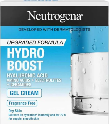 Neutrogena Face Moisturizer Water Gel, Hydro Boost, Normal To Combination Skin, Lightweight and Oil-free, 100% Alcohol Free, suitable for sensitive skin, 50 ml