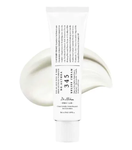 Dr.Althea 345 Relief Cream | Daily Face Moisturizer | Blemish Relief Care | Soothing Recovery & Moisture with Niacinamide, Panthenol | Korean Vegan Skincare for All Skin Types | 1.69 Fl Oz