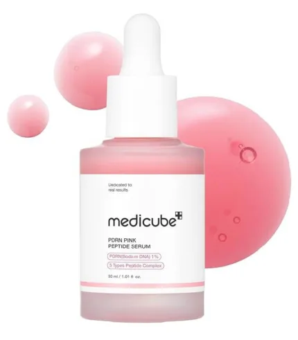 medicube Salmon DNA PDRN Pink Peptide Serum, Pink glow serum, Peptide, Niacinamide, Hydrating & Moisturizing & Firming, Uneven Skin Tone, Korean Skincare | 1.01 fl.oz. (1.01 fl.oz., Salmon DNA PDRN)