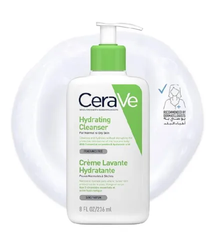 Cerave Hydrating Cleanser for Normal to Dry Skin with Hyaluronic Acid