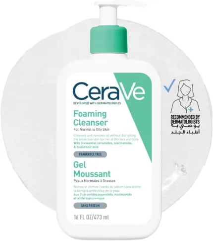 Cerave Foaming Cleanser for Normal to Oily Skin, 473ml